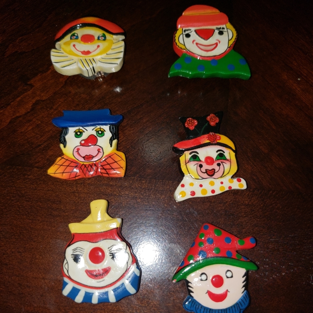 Nony New York Vintage Button Covers Clowns set/6